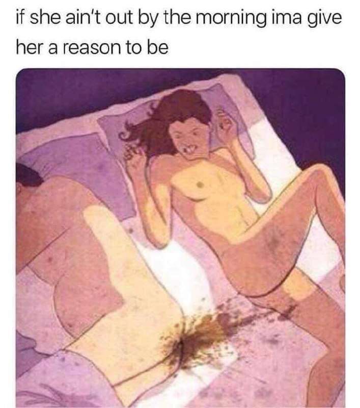a woman laying in bed with a man sleeping behind her